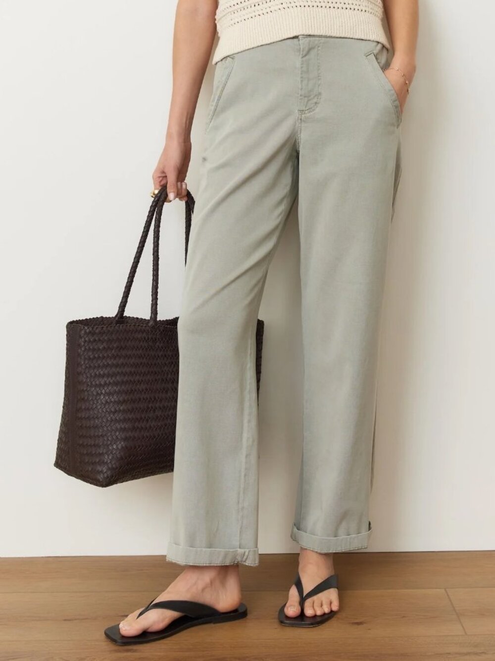 Marine Layer Saturday Pants Faded Olive Green XS